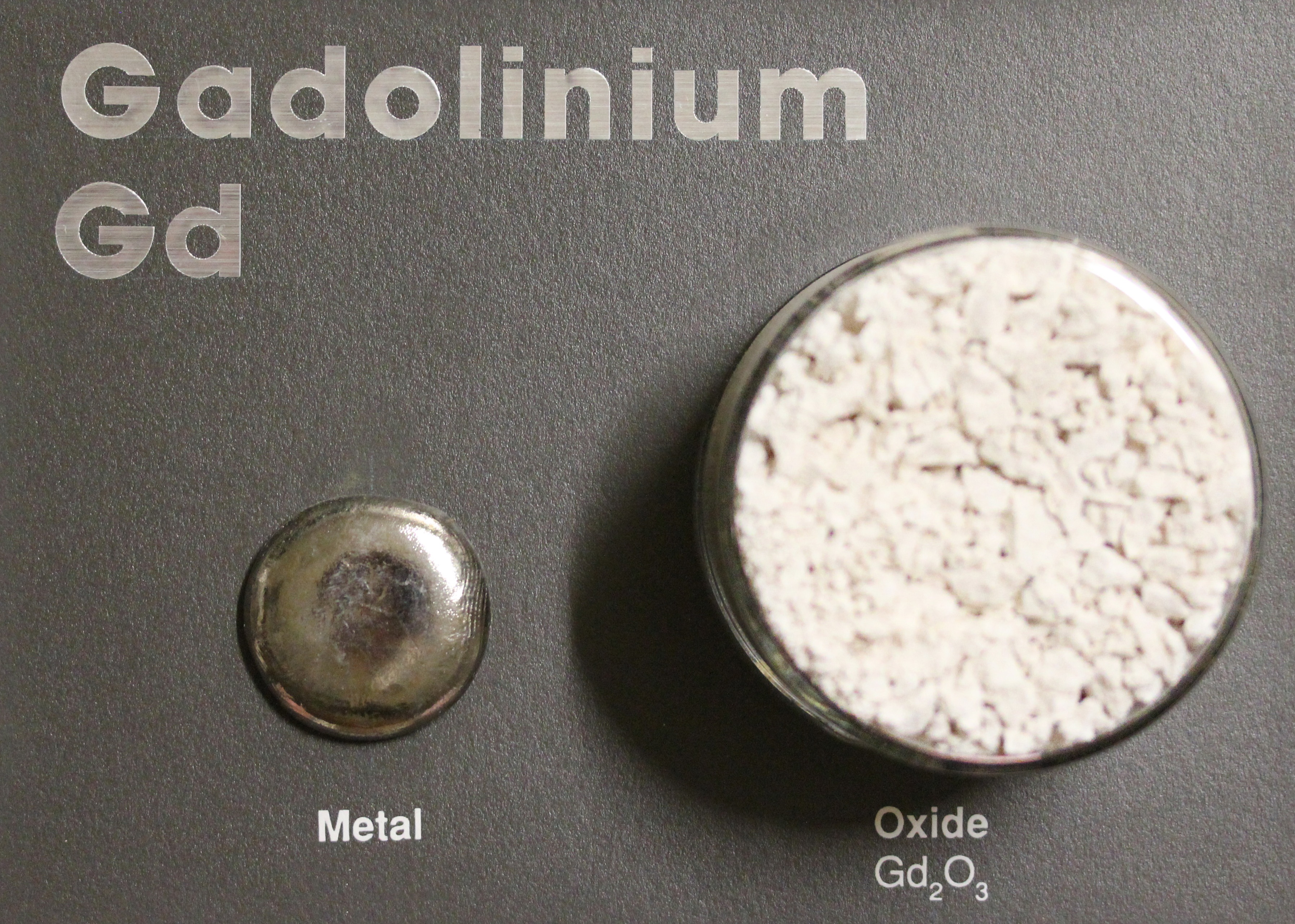 Gadolinium metal and oxide